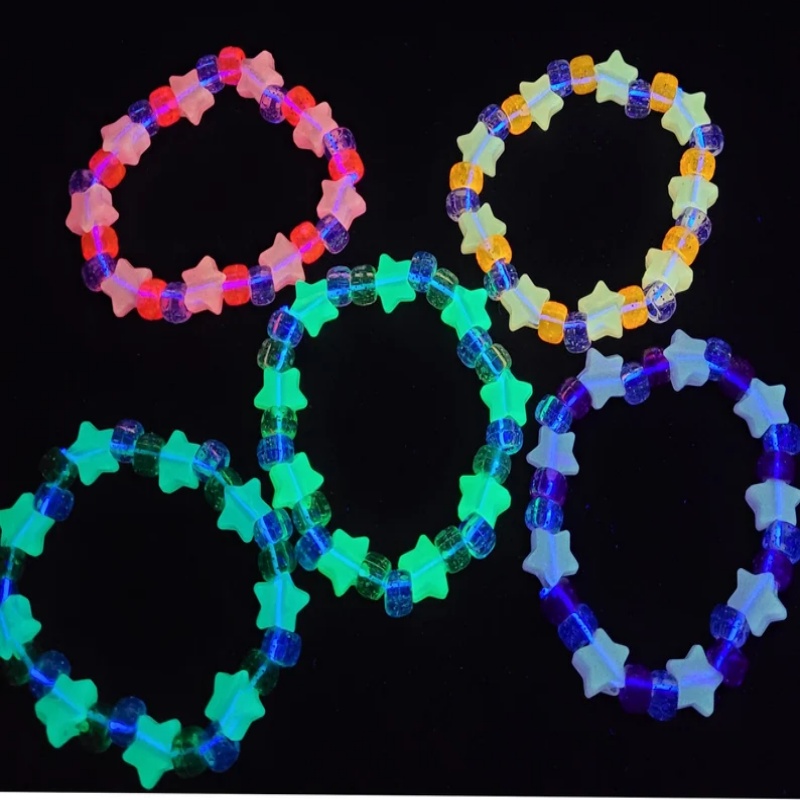 5 Glow star kandi bracelet set - مراجعة Resin Glitter Pack وسعره