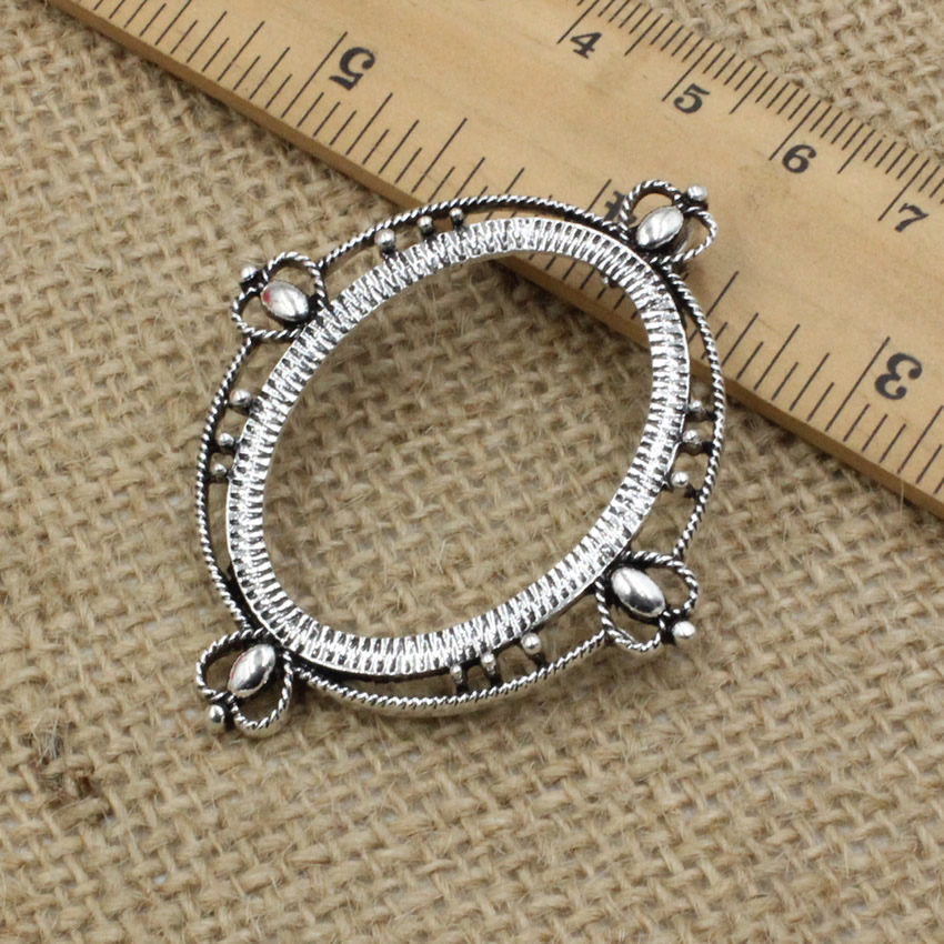 Fit 30x40mm Oval Cabochon Anti - مراجعة Bezels Set Pendant وسعره