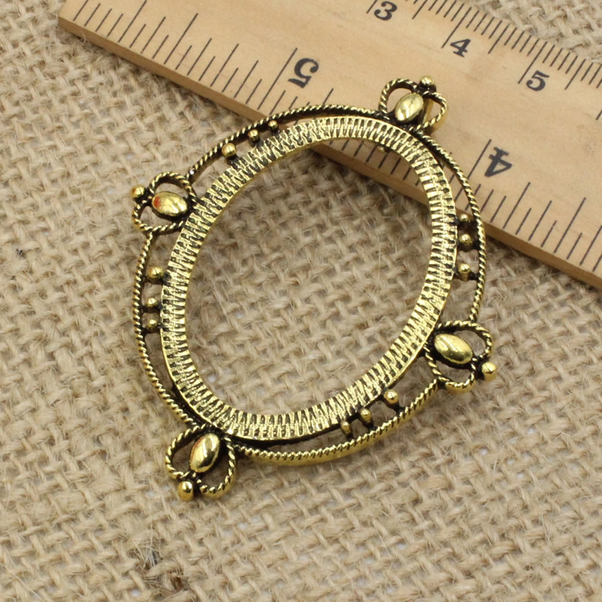 Fit 30x40mm Oval Cabochon Anti - مراجعة Bezels Set Pendant وسعره