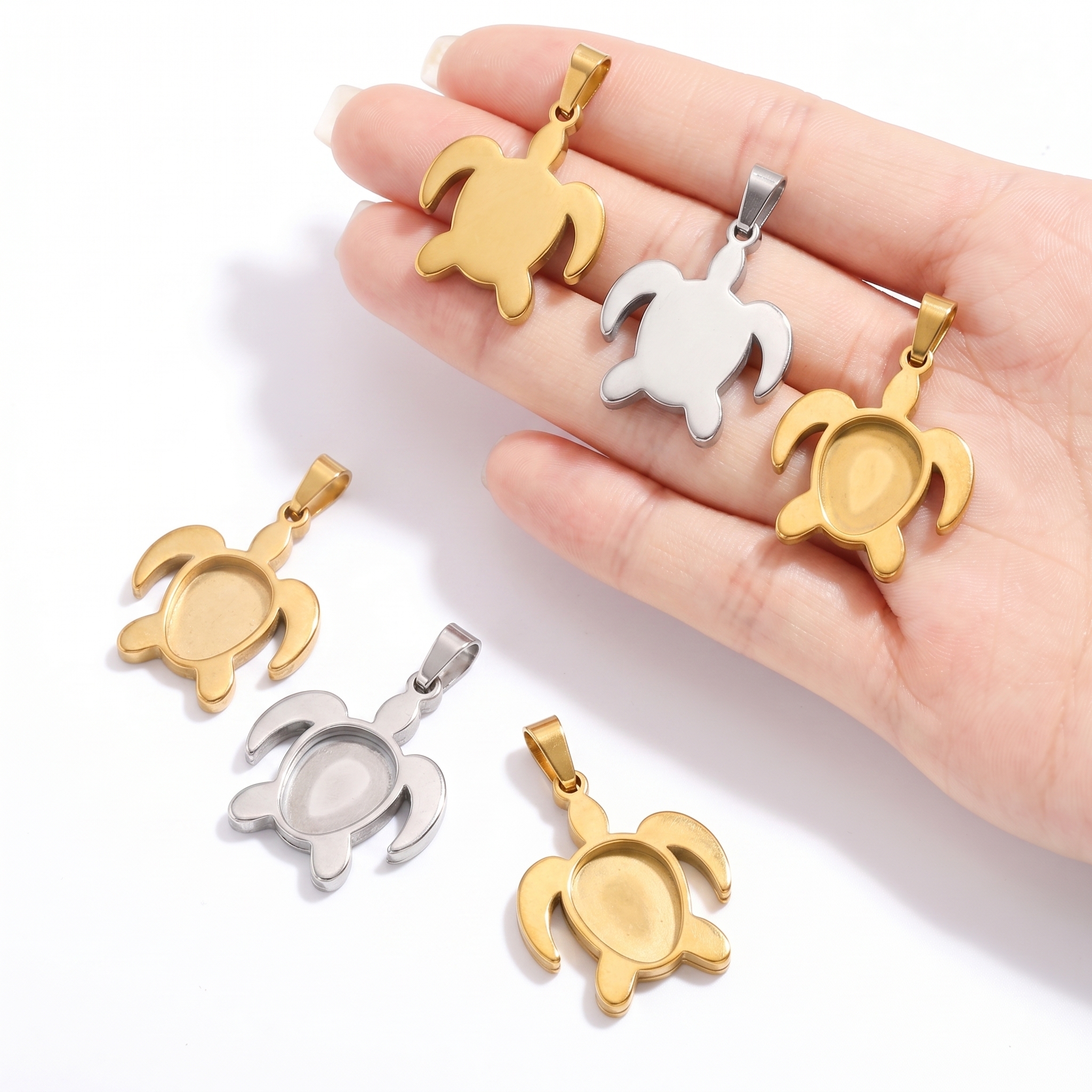 5pcs Stainless Steel Turtle Pe - مراجعة Resin Craft Projects وسعره