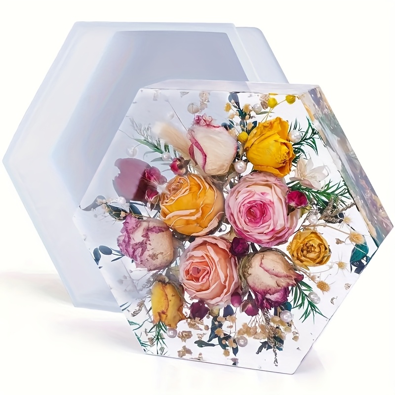 Large Hexagonal Silicone Resin - مراجعة Flower Preservation Resin وسعره