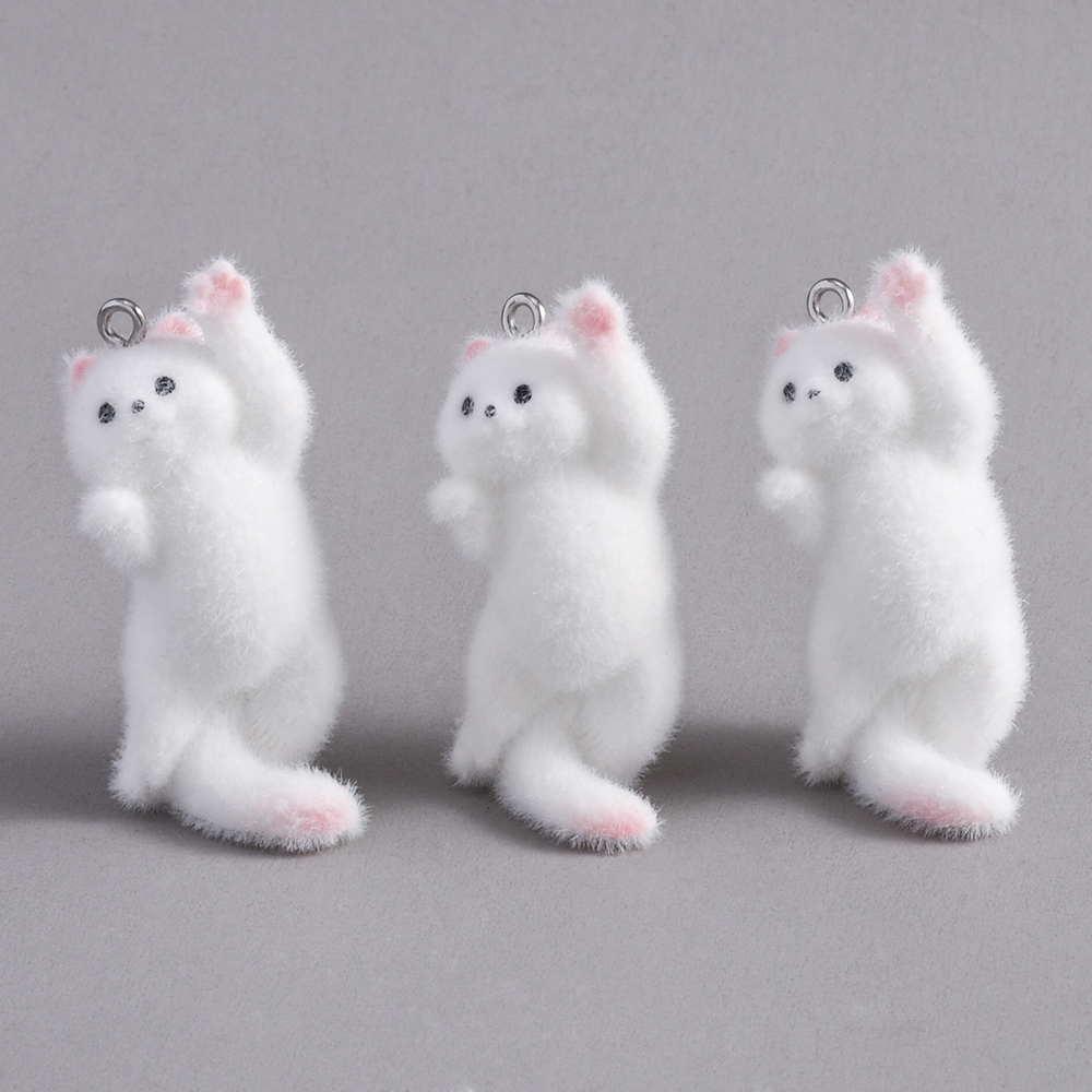 2pcs Flocking Little Cat Resin - مراجعة Resin Craft Projects وسعره