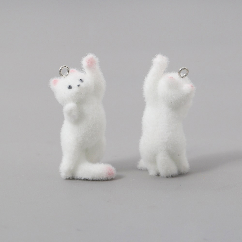 2pcs Flocking Little Cat Resin - مراجعة Resin Craft Projects وسعره