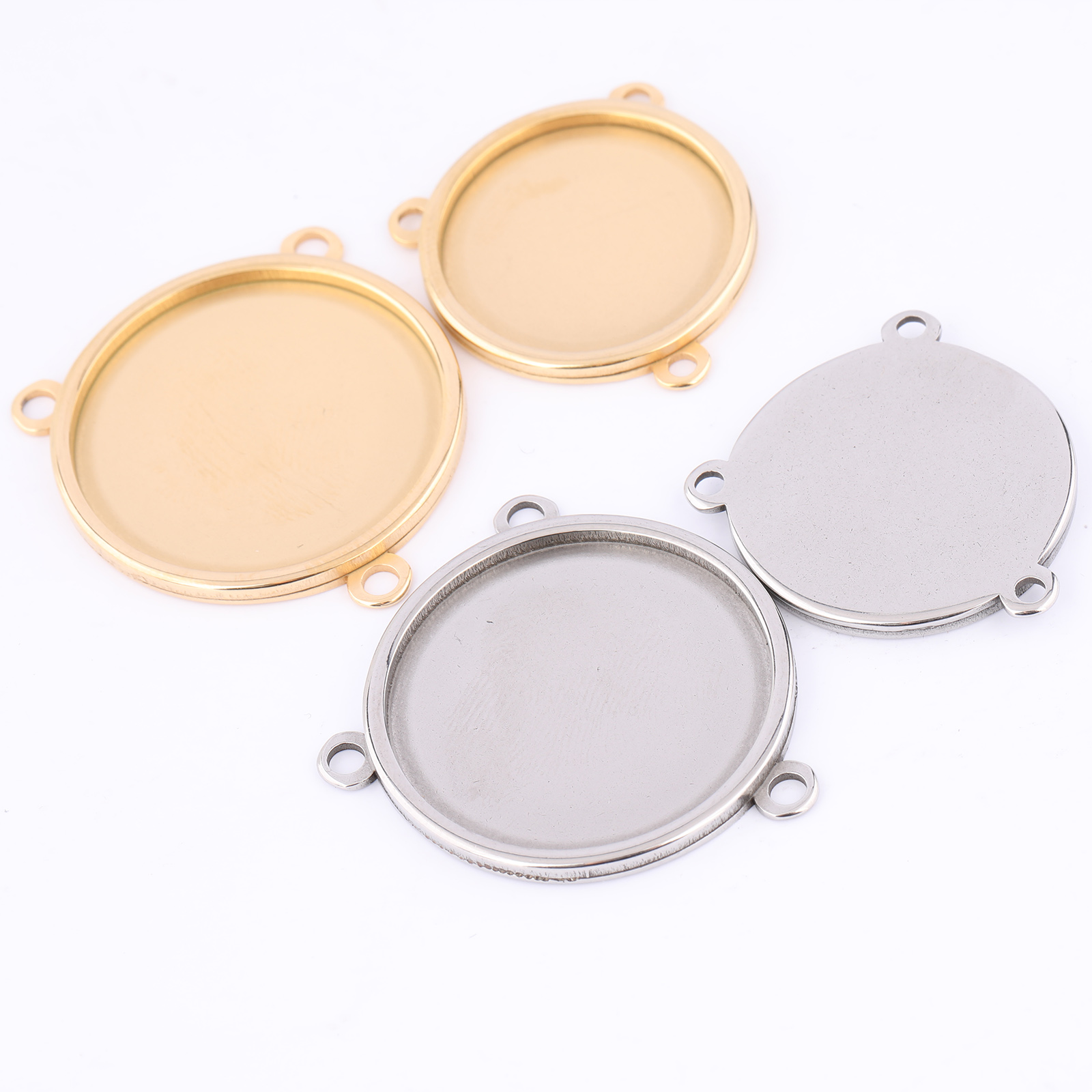 5pcs Stainless Steel Gold Plat - مراجعة Bezels Set Pendant وسعره