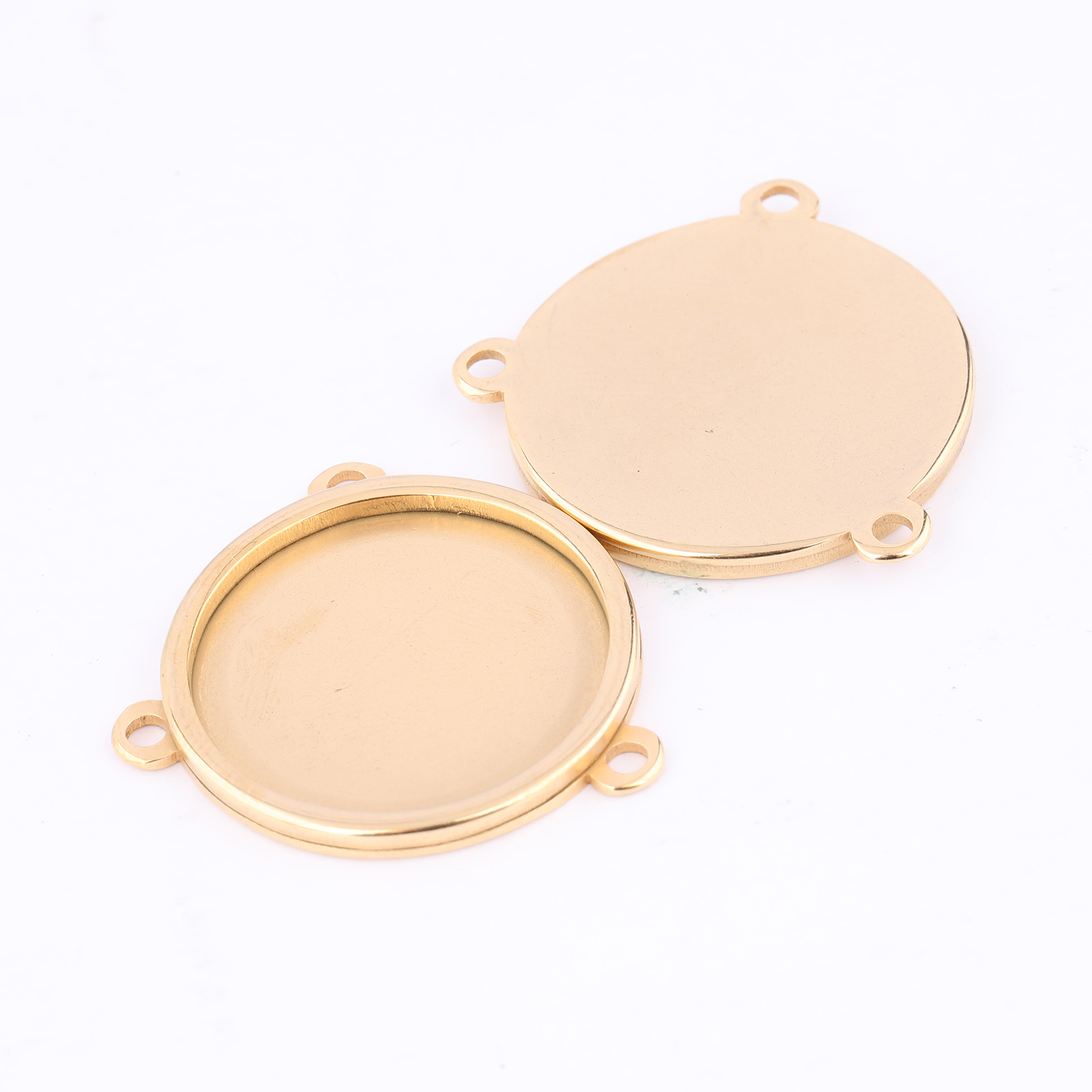 5pcs Stainless Steel Gold Plat - مراجعة Bezels Set Pendant وسعره