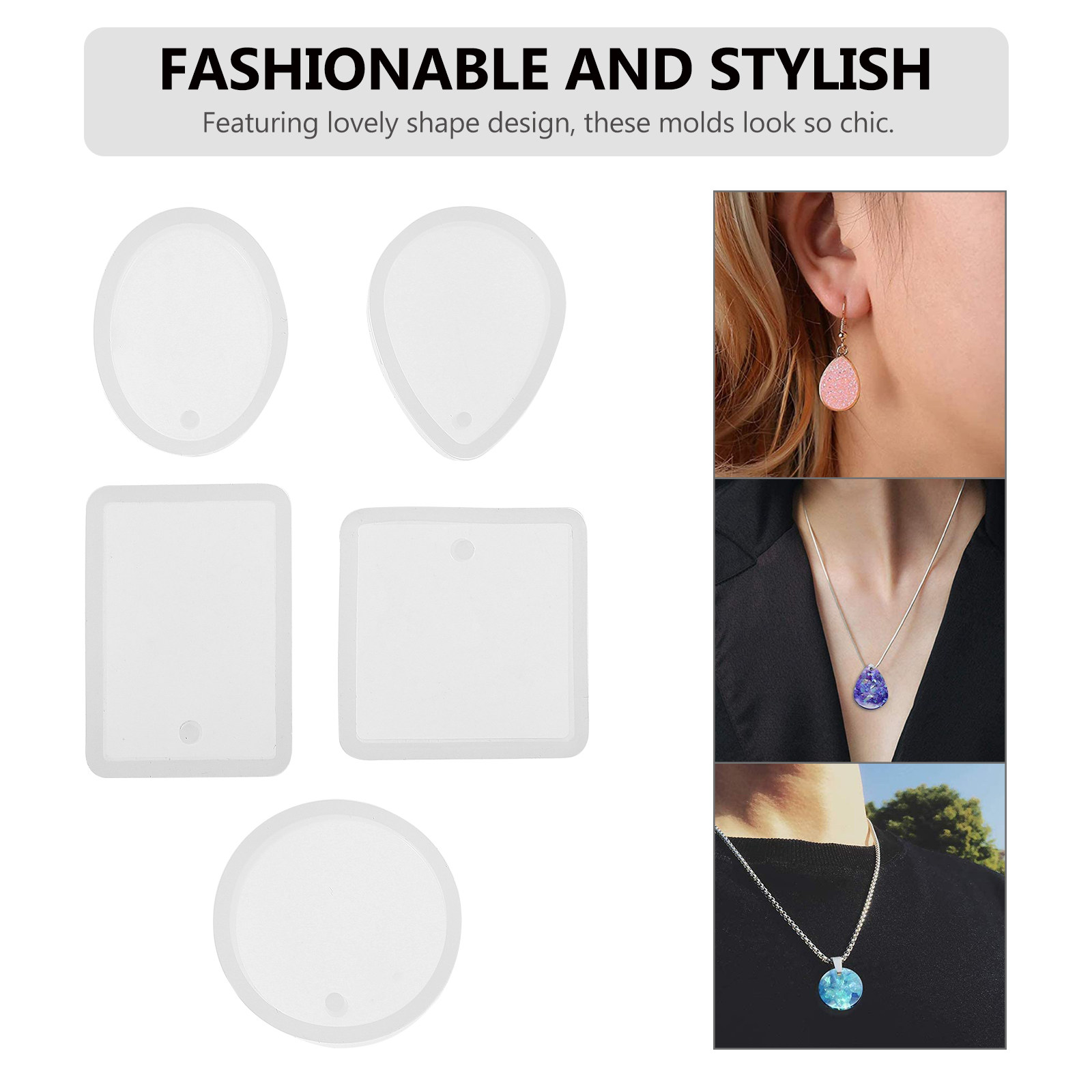 10pcs Pendant Mold Set Silicon - مراجعة Crafting Resin وسعره