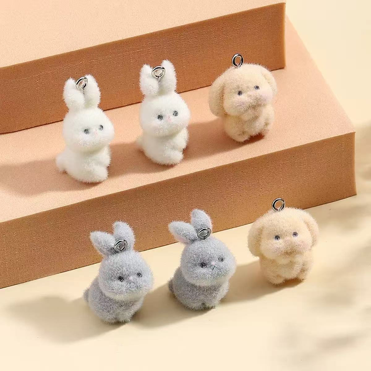 10pcs Flocking Little Rabbit R - مراجعة Resin Craft Projects وسعره