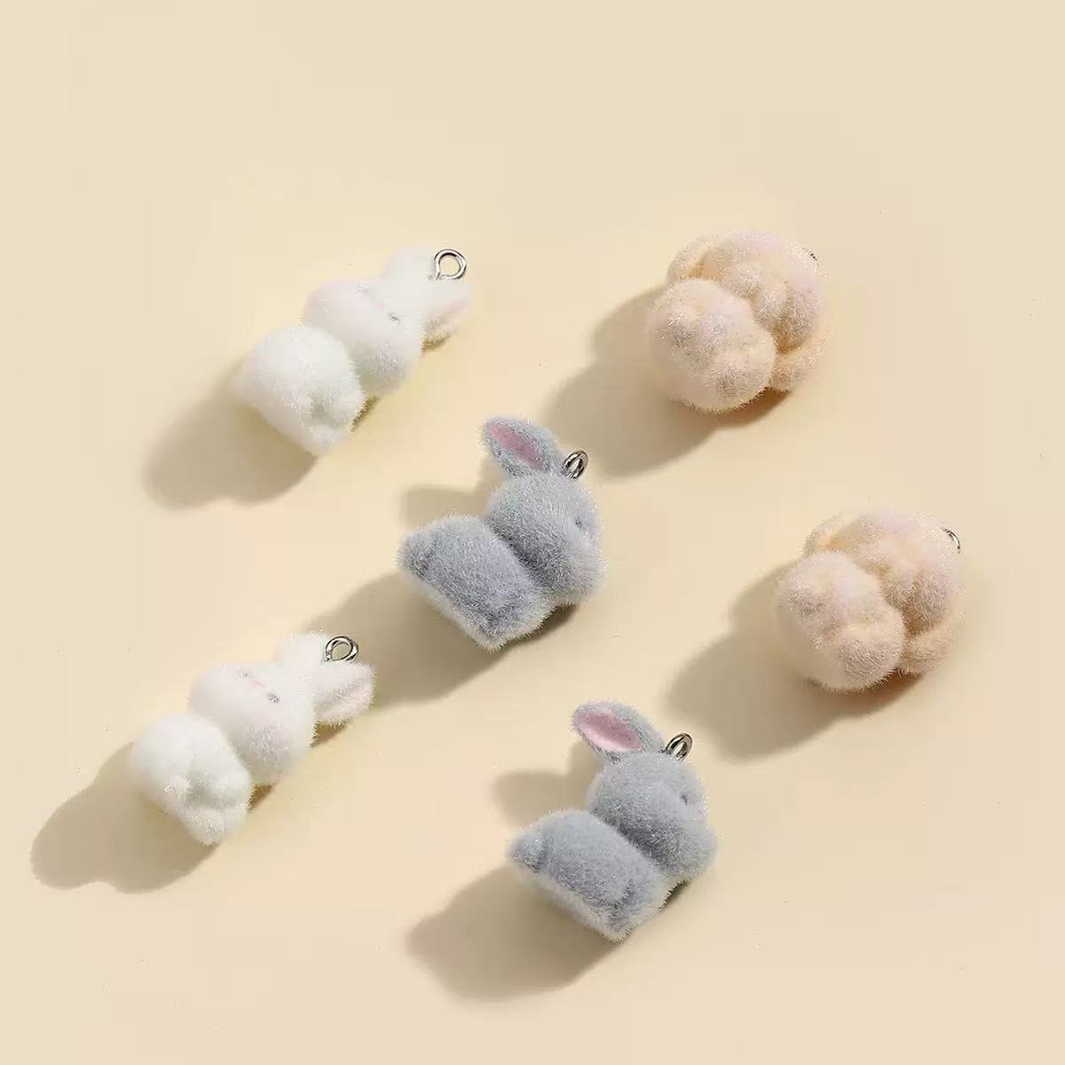 10pcs Flocking Little Rabbit R - مراجعة Resin Craft Projects وسعره