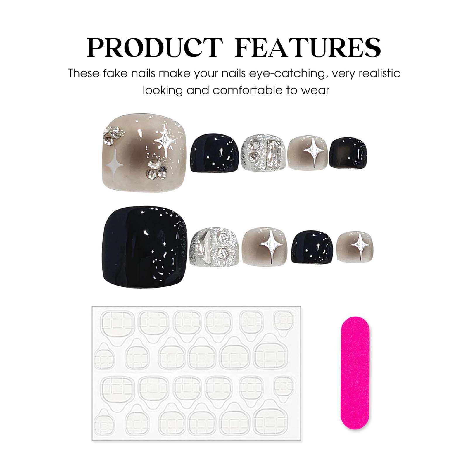 10pcs Glossy Square Fake Toena - مراجعة Resin Glitter Pack وسعره