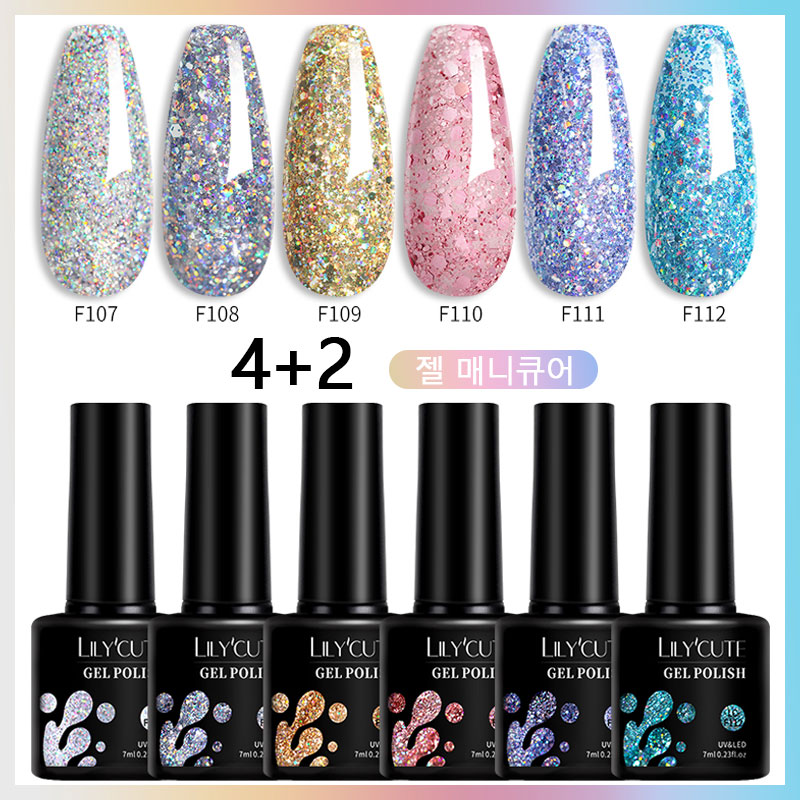 LILYCUTE 7ml 6Pcs/Set Glitter  - مراجعة Resin Glitter Pack وسعره