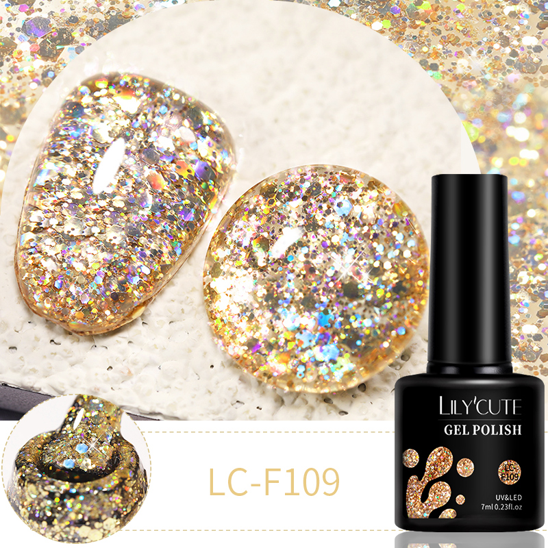 LILYCUTE 7ml 6Pcs/Set Glitter  - مراجعة Resin Glitter Pack وسعره