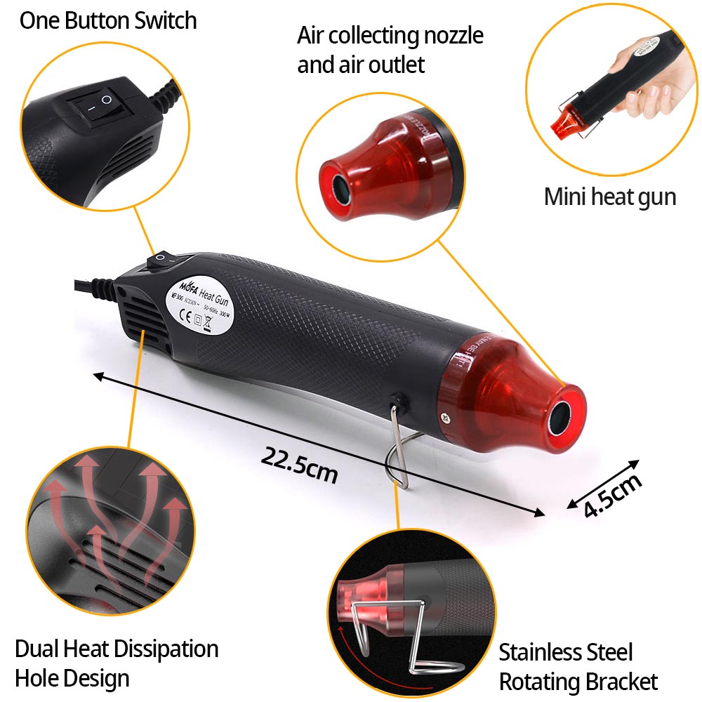 300W Hot Air Heat Gun Electric - مراجعة Heat Gun Small وسعره