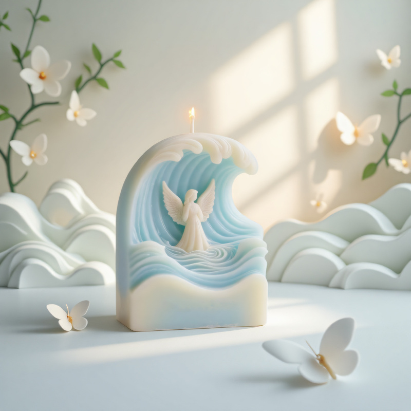 2pcs Wave Angel Silicone Mold  - مراجعة Resin Ocean Wave Mold وسعره