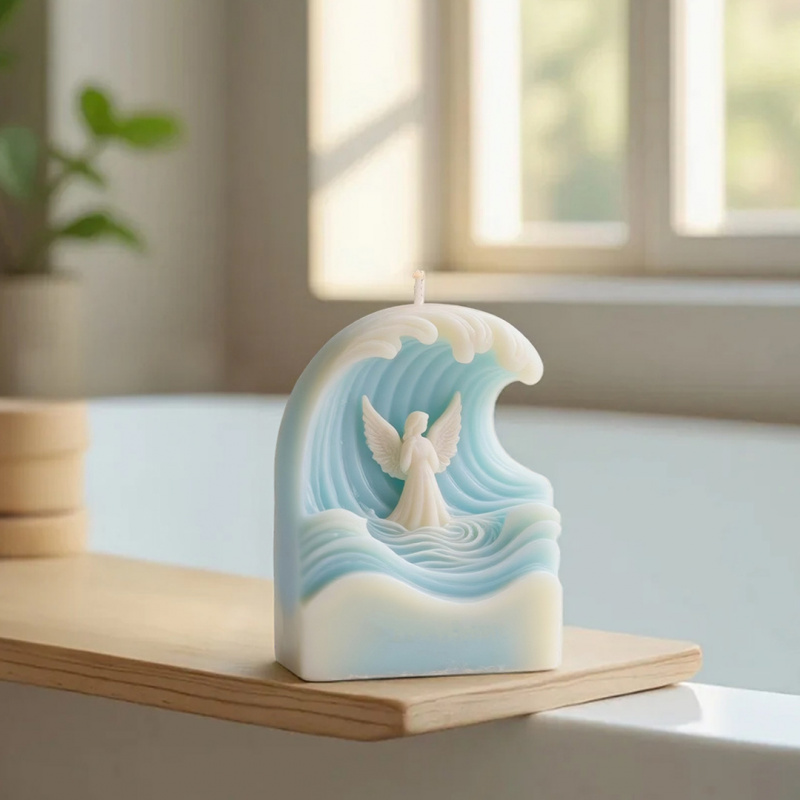 2pcs Wave Angel Silicone Mold  - مراجعة Resin Ocean Wave Mold وسعره